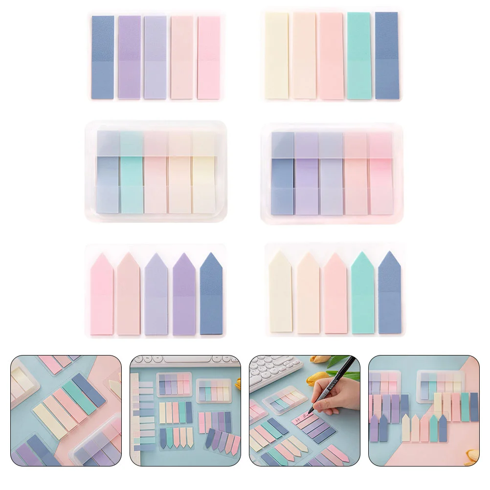 6 Sets Paper Mark Sticker Sticky Page Tabs Markers Stickers Highlighter Memo Pad The Sign Student Use