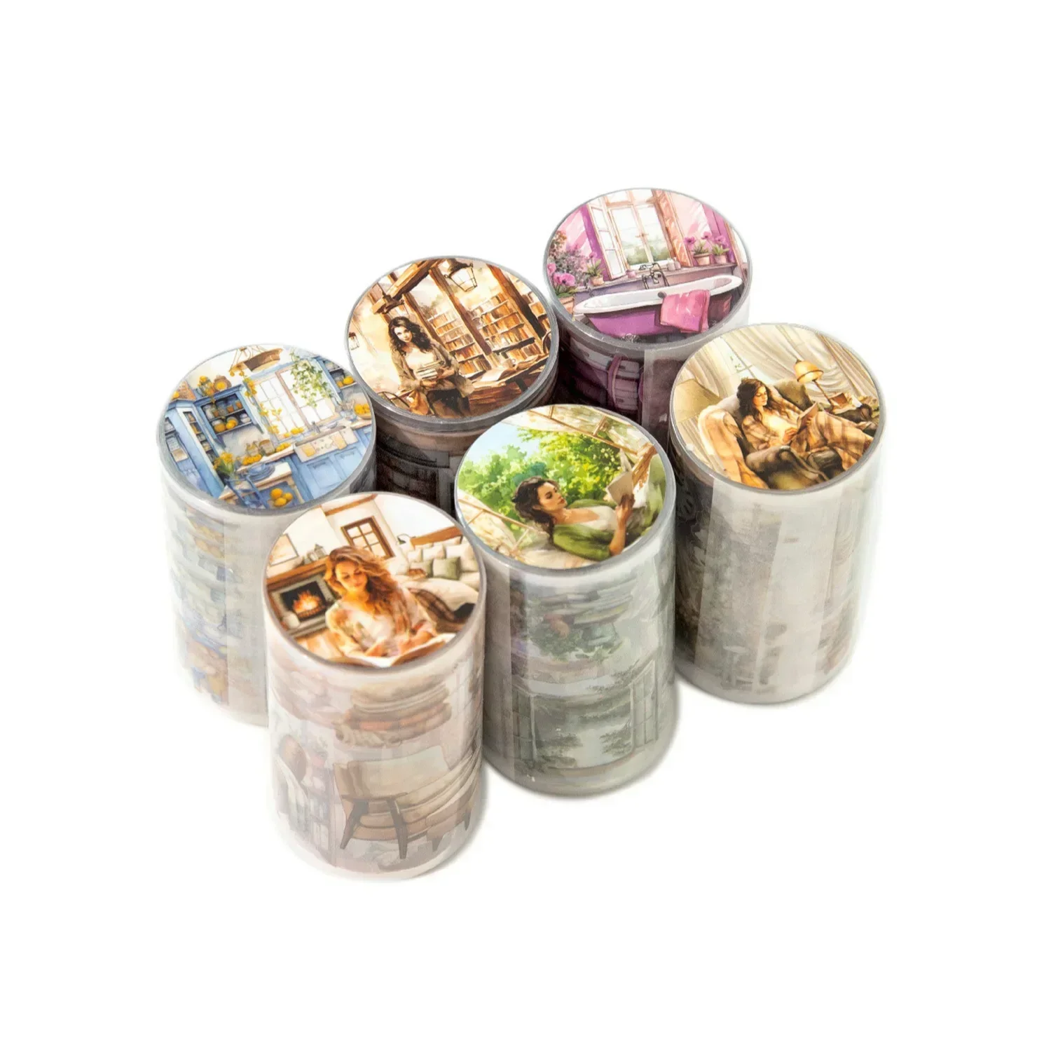 2M/Roll PET cartoon girl  supplies diary tape scrapbook stickers aesthetic decoration manual stationery image 3