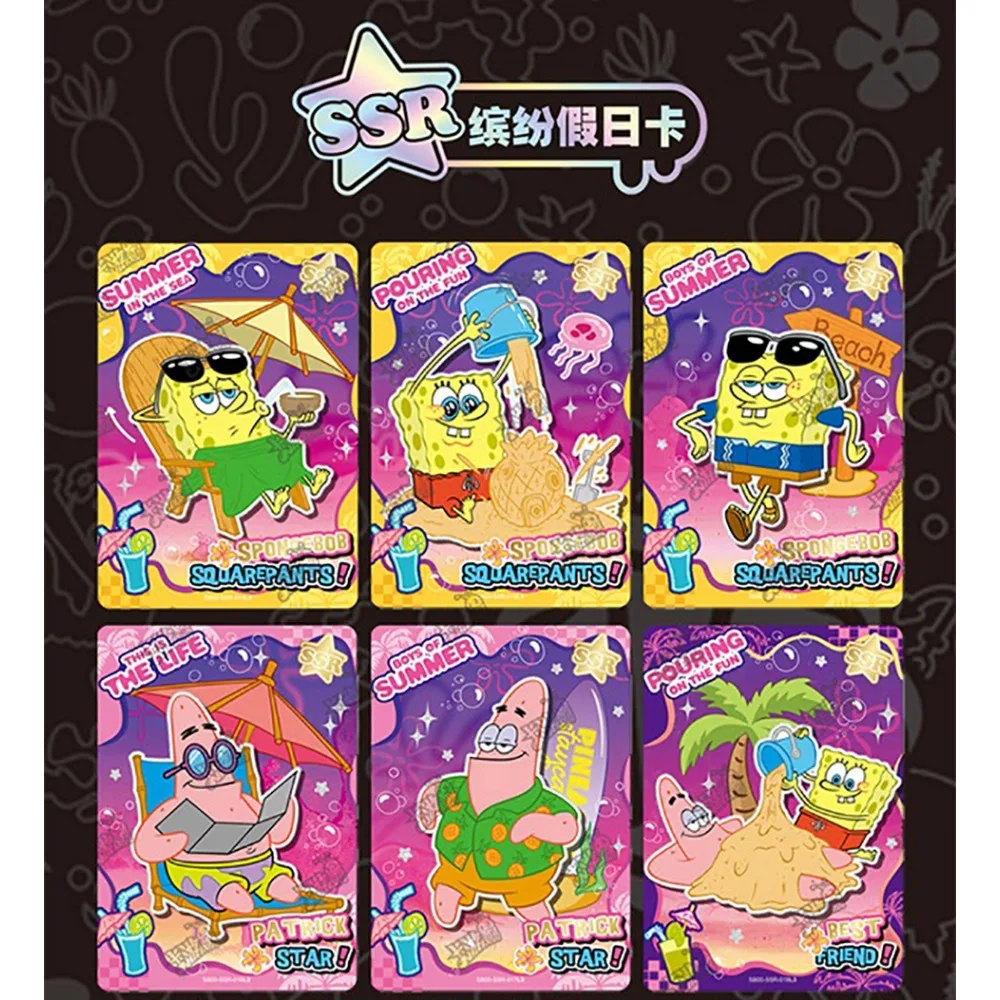 KAYOU SpongeBob SquarePants Card Fun Time Special Package Popular Anime Characters Anniversary Colorful Card Kid Birthday Gift