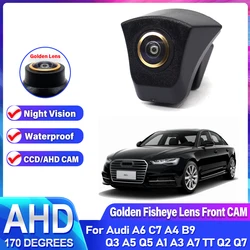 Waterproof HD CCD Night Vision Fisheye Lens Car Logo AHD 1080P Front View Camera For Audi A6 C7 A4 B9 Q3 A5 Q5 A1 A3 A7 TT Q2 Q7