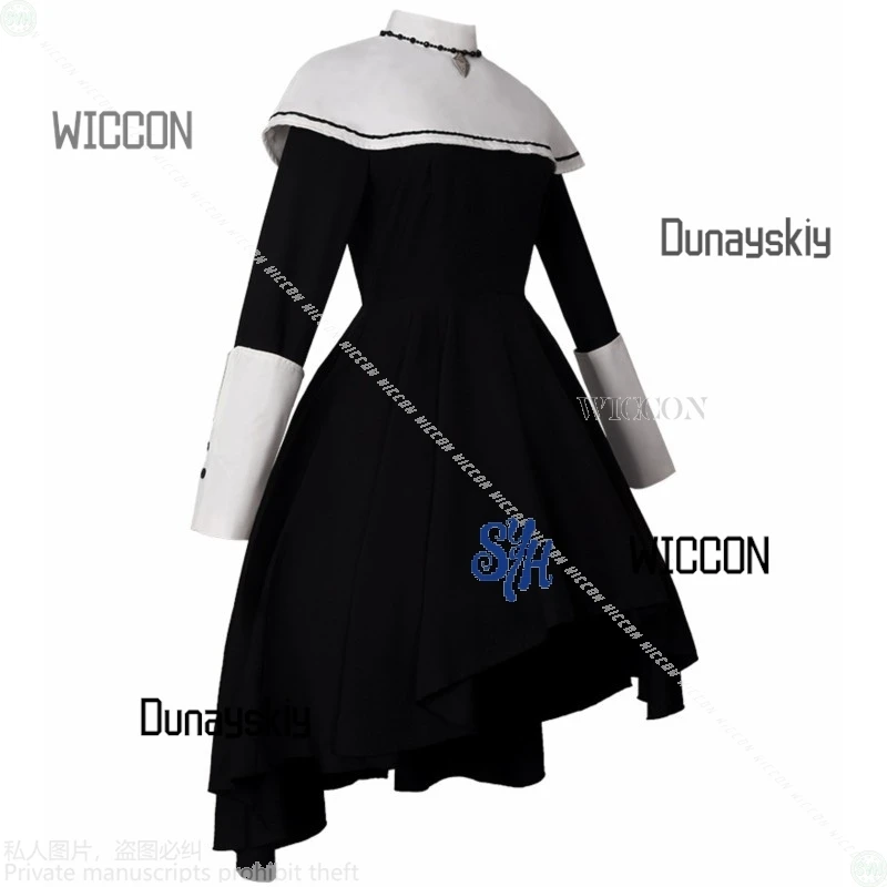 متجر Willow Cos Project Sekai Cosplay Idol Nightcord عند الساعة 25:00 Yoisaki Kanade أسود طويل عتيق قوطي لوليتا نون الهالوين