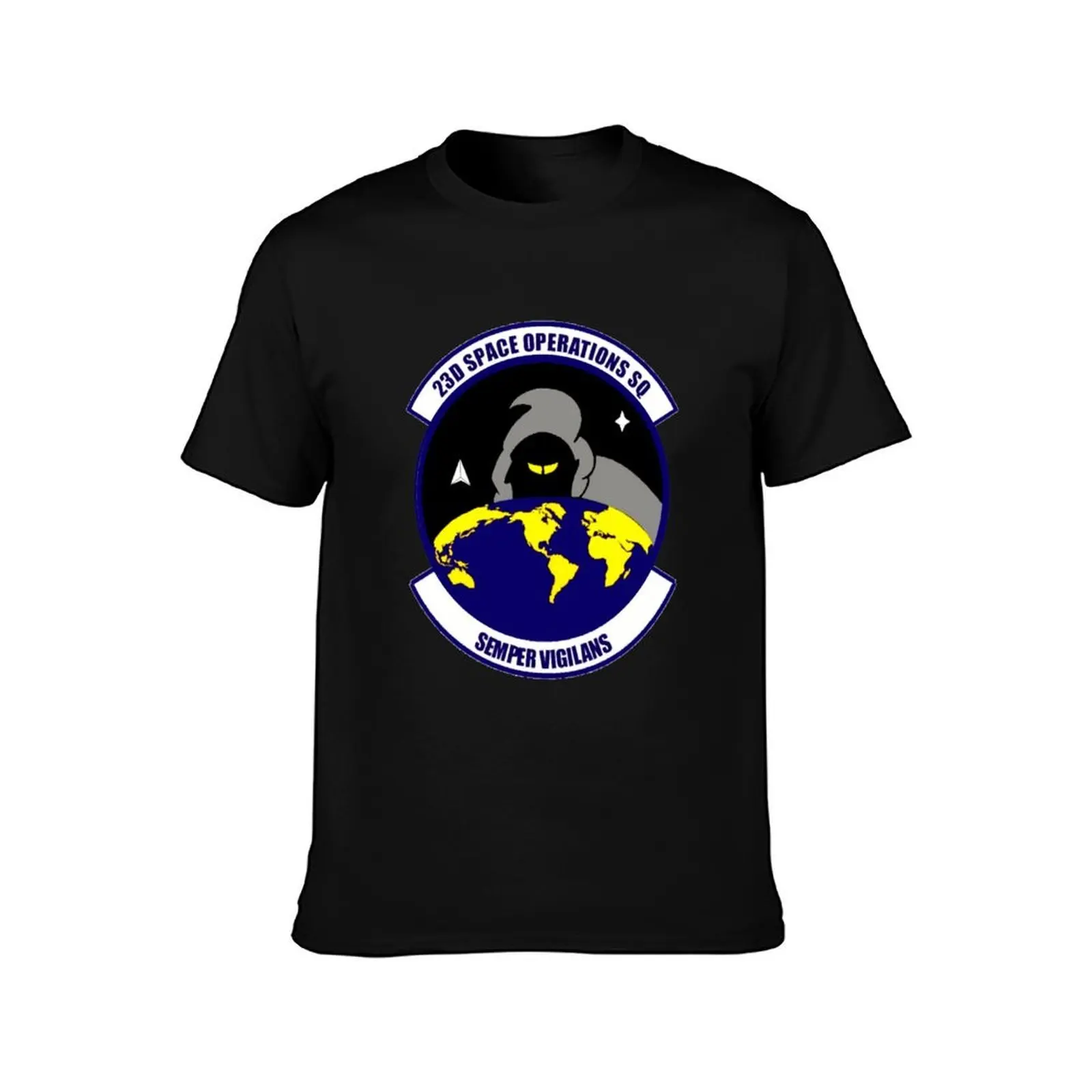 23rd Space Operations Squadron (23 SOPS) Crest T-Shirt Casual Loose Fit Summer Tee Shirt
