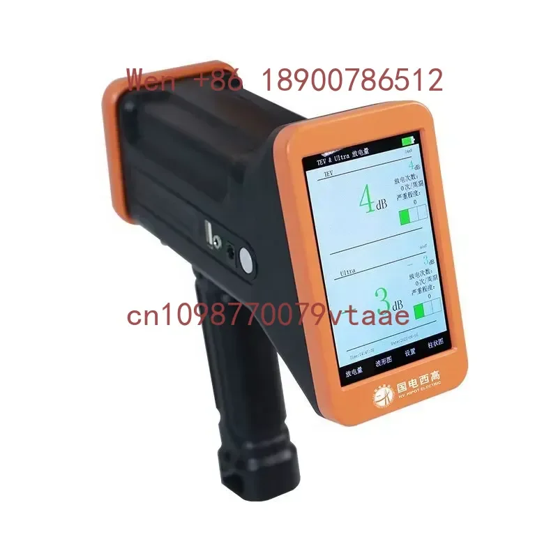 HVHIPOT GDPD-314P Hand-Held Partial Discharge Detector AE TEV UHF HFCT Sensor Tester for Transformer Switchgear Cable