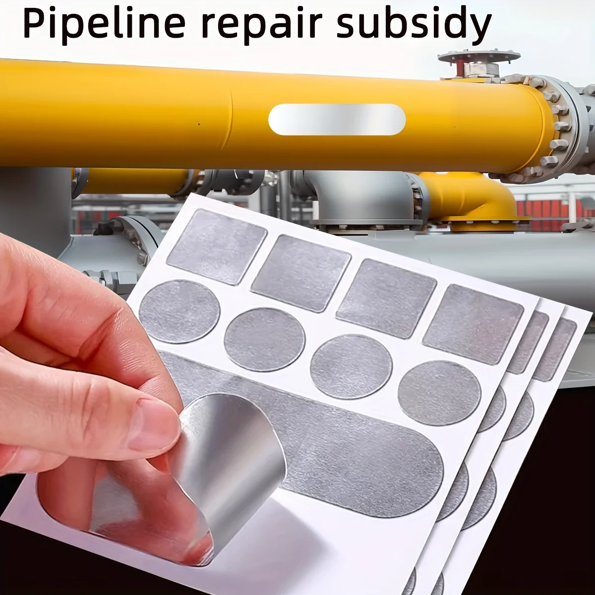 20/50/100sheets Pipe Repair Patch, Kitchen Sewer Pipe Repair Patch, Pot/Barrel Crack Repair Patch, Stainless Steel Pot Sticker