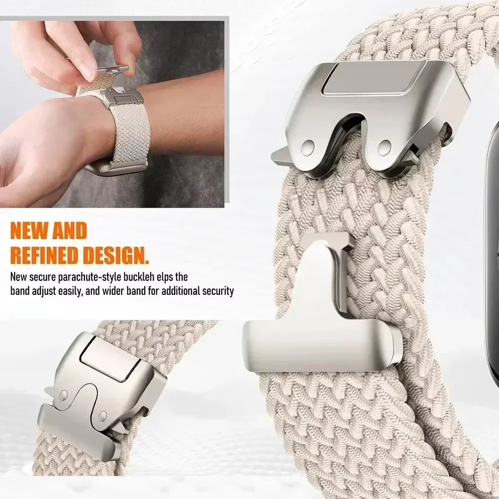 20mm 22mm Parachute Nylon Braided Band For Xiaomi Watch 5/S5 S4 S3 S2 S1 Bracelet Strap For OPPO Watch X/X2/S OnePlus Watch Lite