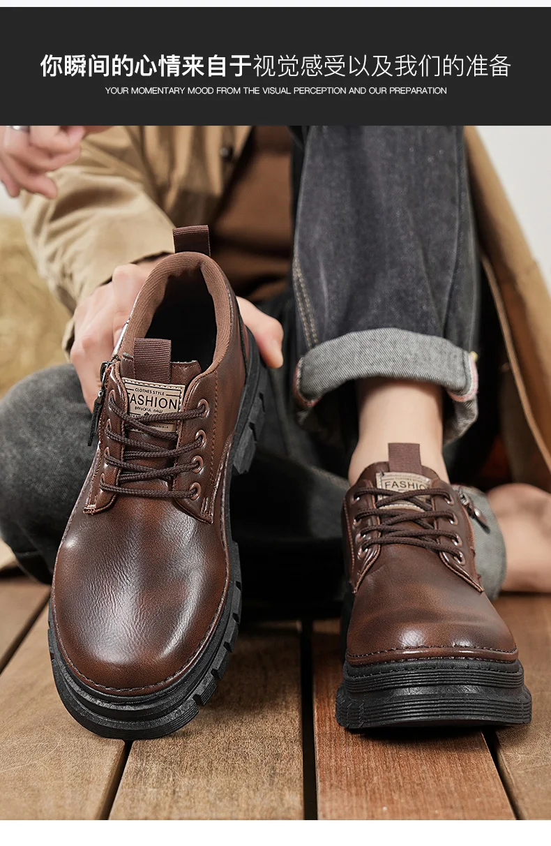 Herren-Freizeitschuhe, Vier-Jahreszeiten-Handarbeit, bequeme Outdoor-Arbeitsschuhe, modische Joker-Jugend-Trendschuhe, Business-Party-Lederschuhe – Detail 24