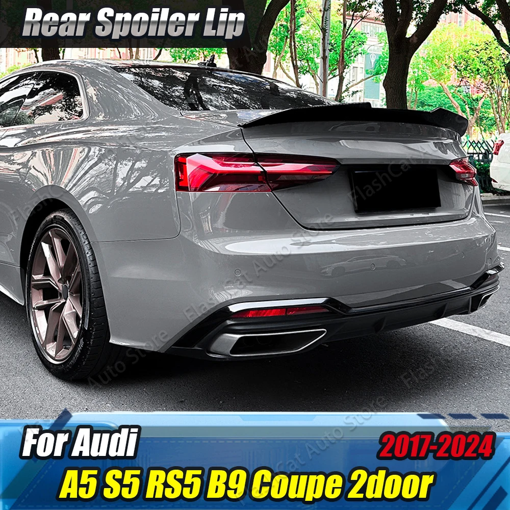 

Car Rear Trunk Lip Trim For Audi A5 2 Doors F5 Coupe S5 2017-2024 PSM Style Car Tail Wings Kits Rear Roof Spoiler