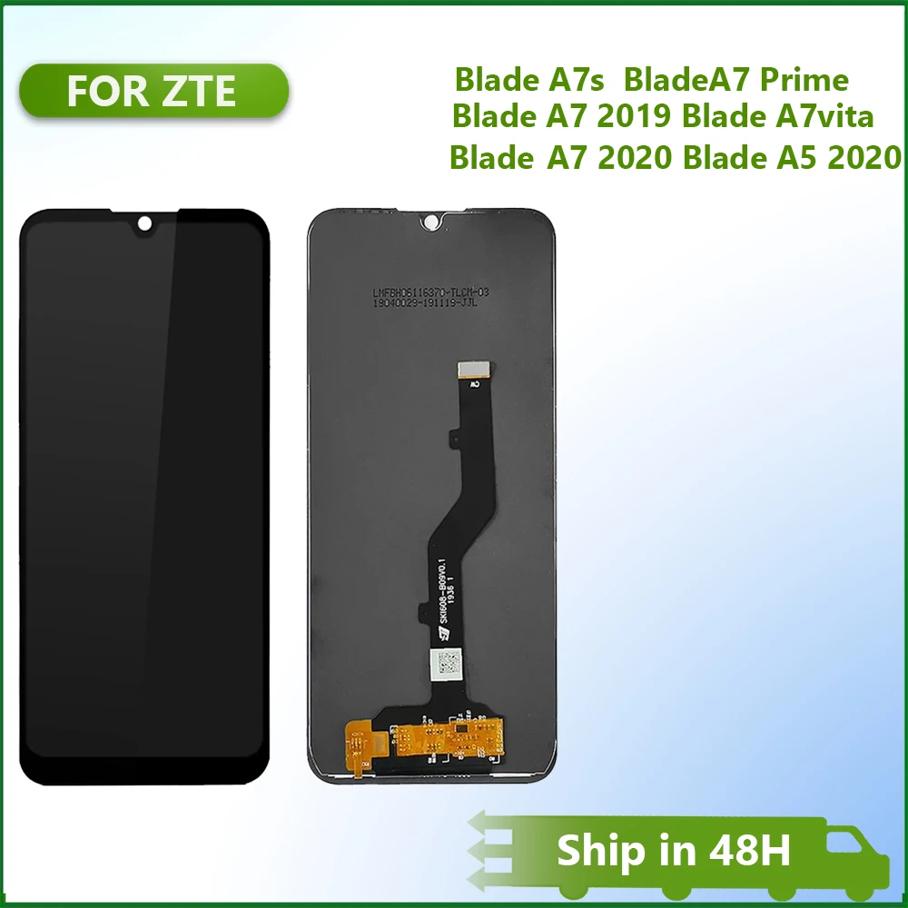 For ZTE Blade A5 A7 2020 LCD Display Touch Screen Digitizer Com For ZTE Blade A7s A7010 A7S 2020 A7020 LCD Sensor A7 2019 A7000