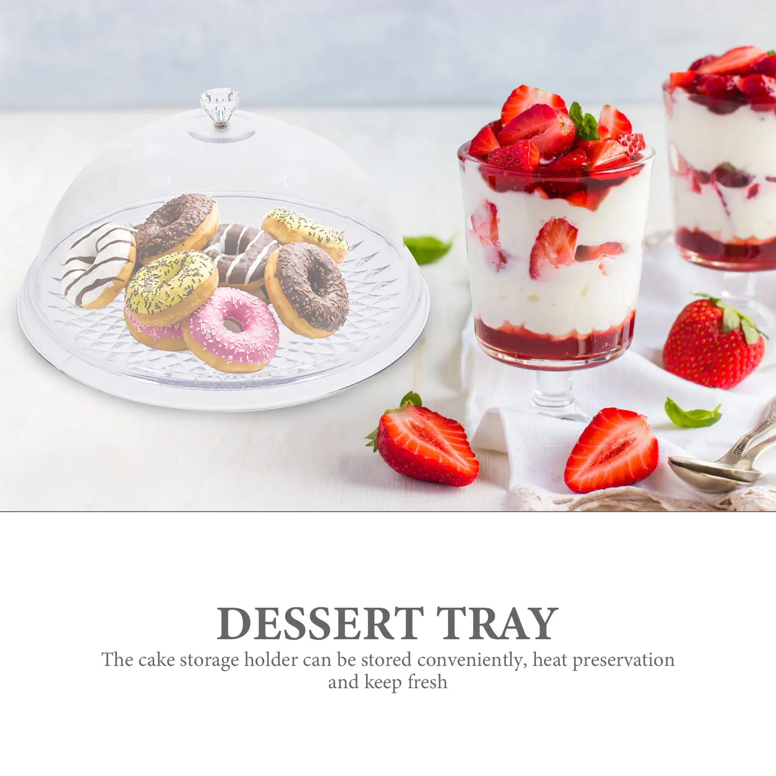 

Pink Cake Stand Dust Cover Party Tray Wedding Wear-resistant Dessert Plate Storage Clear Acrylic Multi-function Food Protector