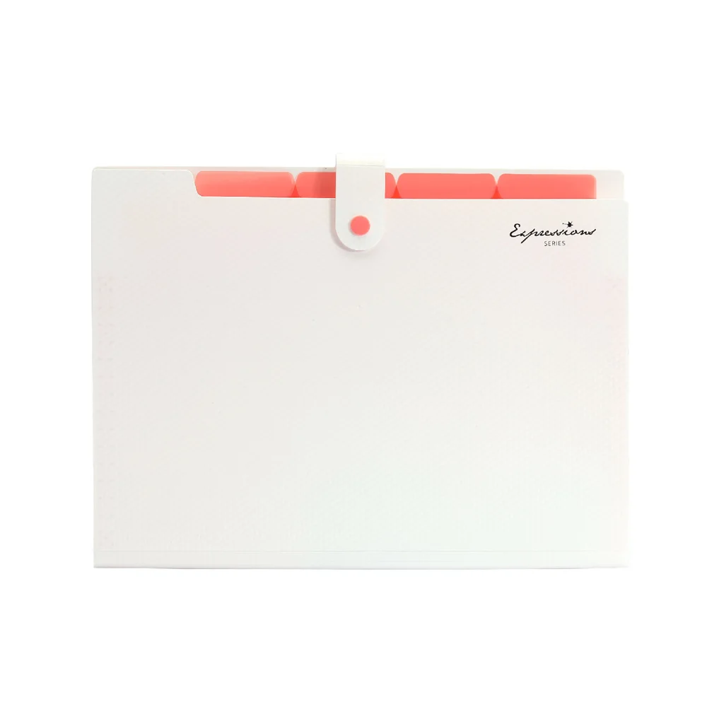 A4 Diamond Pattern Expanding File Folder 5 Pocket Sorting Folders For Documents Paper Organizer School Office Portable Supplies