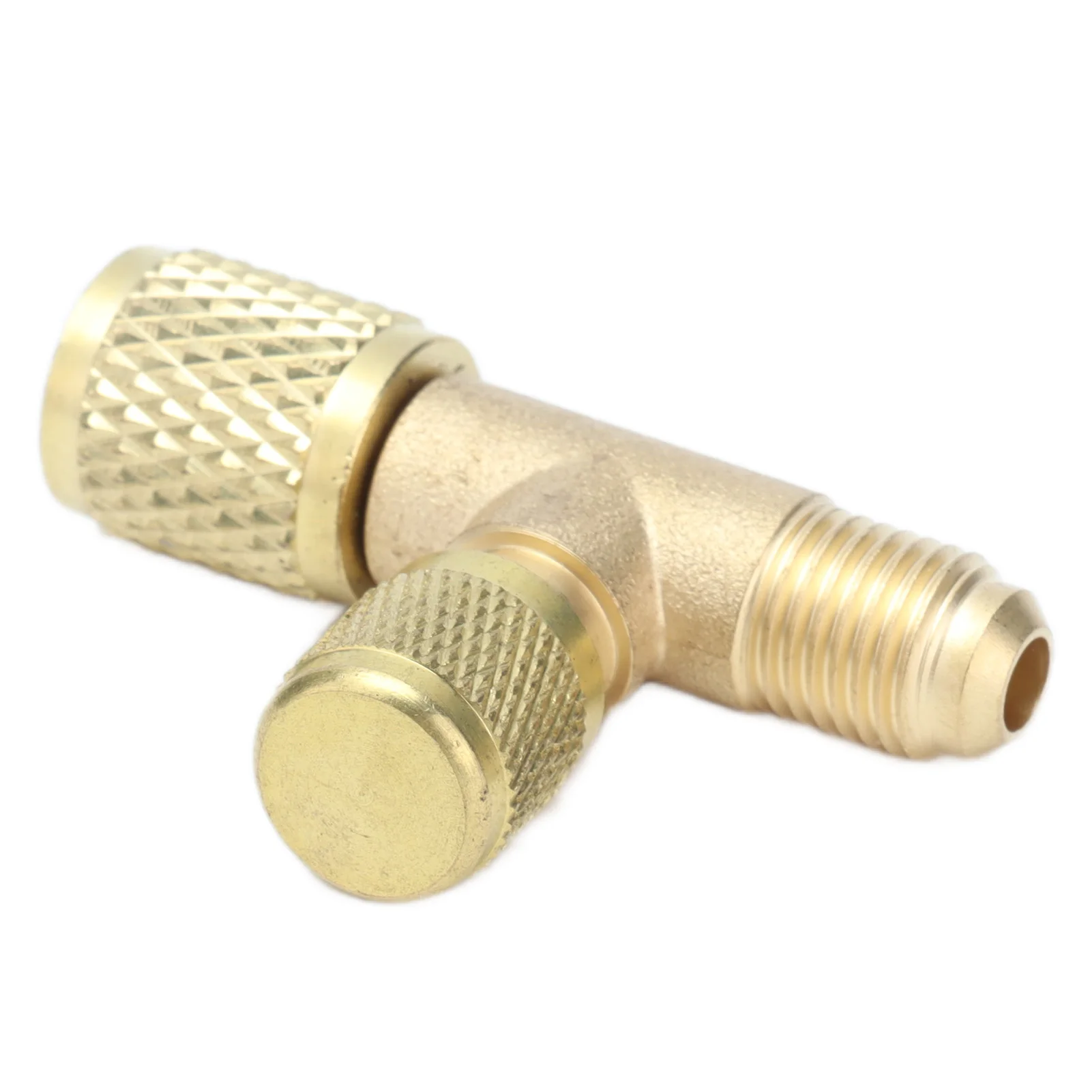 1/4SAE Exhaust Valve Air Conditioning Refrigeration Charging Adapter Valve for R22 R12 R134 Refrigerant Charging Valve