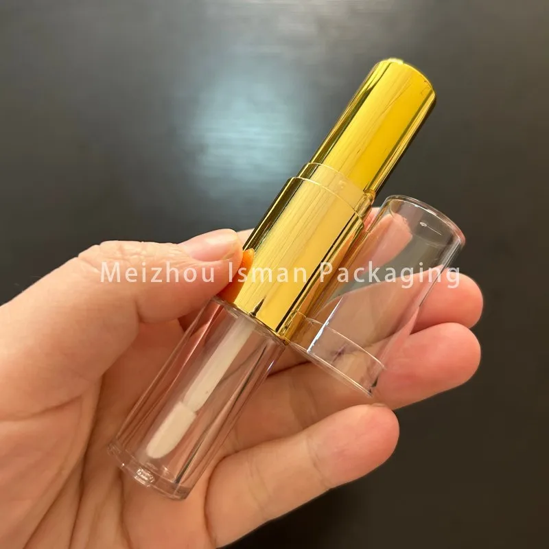 50 Stuks Zwarte Dubbele Hoofd Dubbelzijdig Dual Lippenstift Lipgloss Buis 2 in 1 Rose Goud Lippenstift Lip Olie Verpakking container 10 ml 4 ml