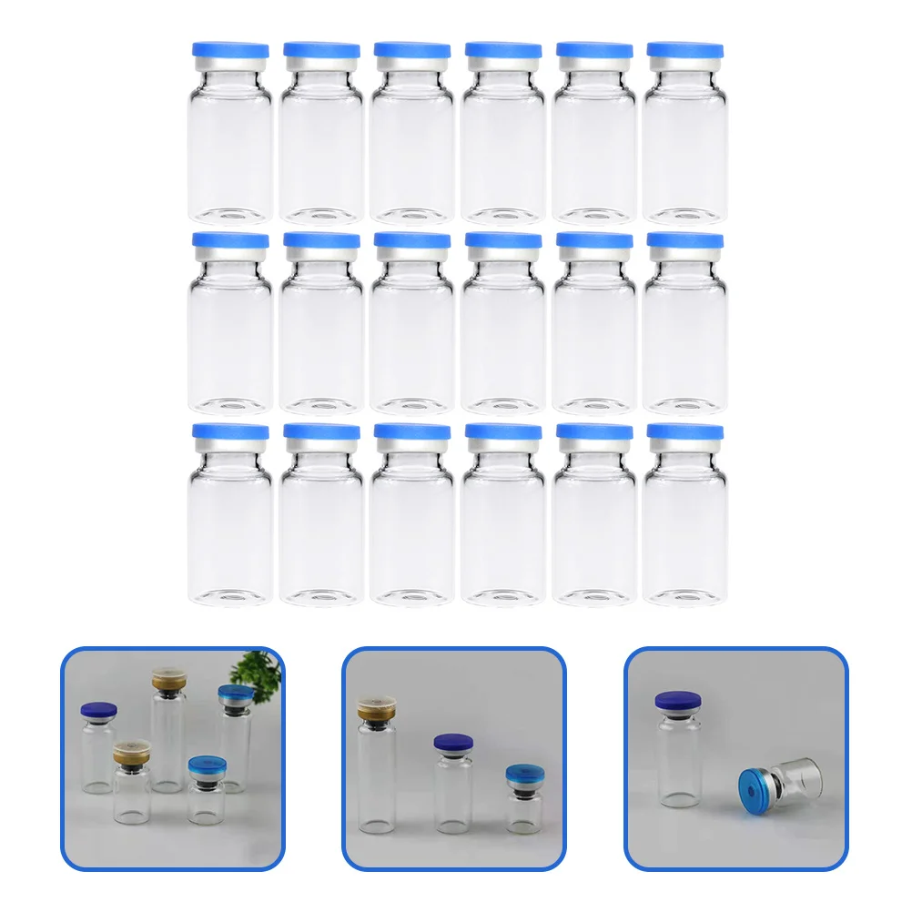 

30Pcs Glass Vial Small Glass Vials 10ml Airtight Stopper Lab Liquid Medicine Dispenser Essential Oil Bottles Refillable