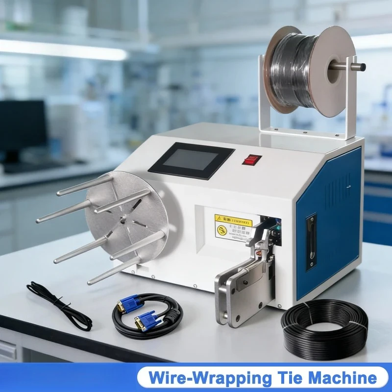5-60mm Automatic Wire Tying Winding Machine Touch Screen Cable Binding Machine Data Cable Power Cord Wire Coil Binding Machine