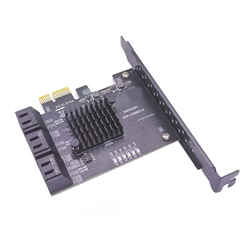 Adaptador sata pci e 6 portas sata 3.0 para pci express x4 placa de expansão sata3.0 pcie pci-e controlador sata para hdd
