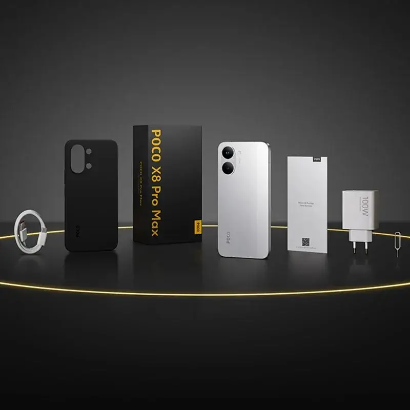 هاتف Xiaomi POCO X8 Pro Max 2026 نسخة عالمية، بطارية 8500mAh، شاشة 6.83 بوصة 1.5K بمعدل تحديث 120Hz، معالج Dimensity 9500s - 5