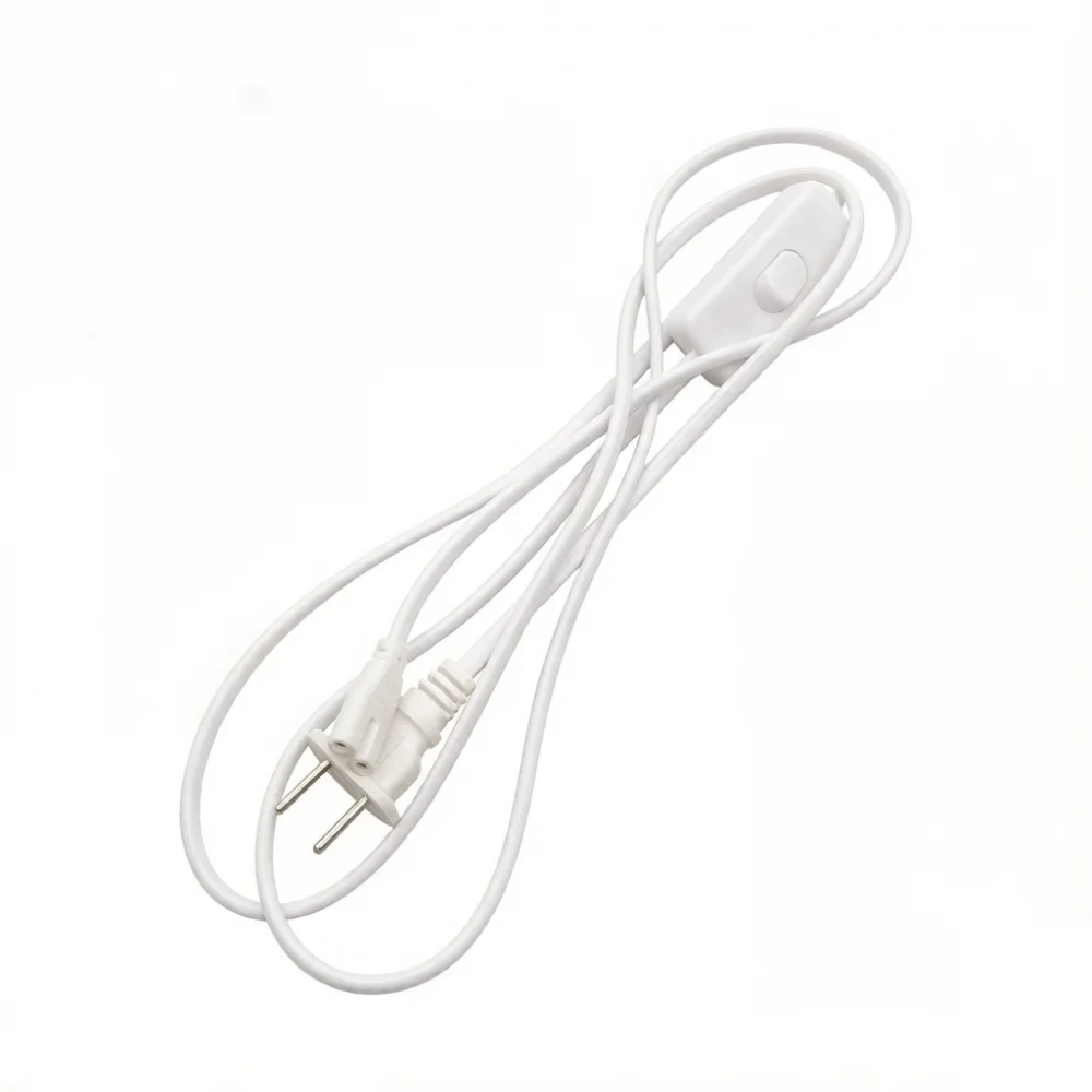 1.8m T4 T5 Switch Power Cord LED Lights Fluorescent Lamp 303 Extension Cords Power Cable Plug Adapter for Home And Office