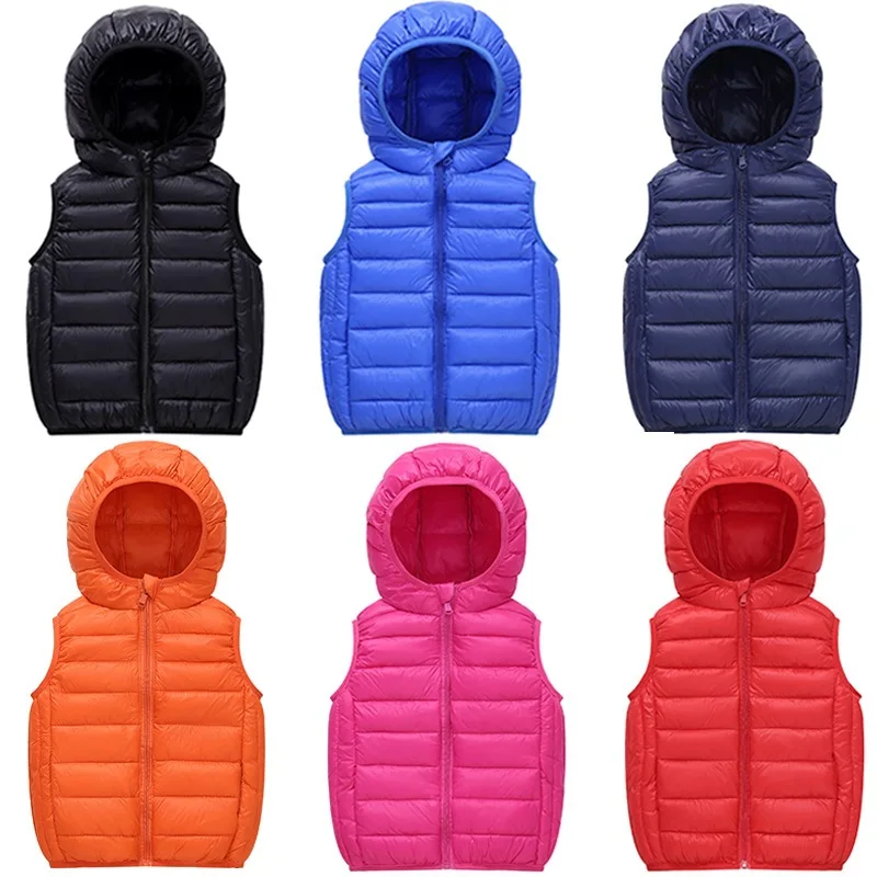 OLEKID Teenager Jungen Mädchen Warme Daunenweste Herbst Winter Baumwollweste Kinder Oberbekleidung Kinderkleidung Kapuzenjacke Westen