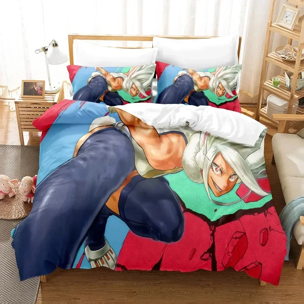 اليابان أنيمي بطلي الأكاديمية ثلاثية الأبعاد طقم سرير مطبوع الكرتون أغطية لحاف سادات المعزي طقم سرير المفارش أغطية سرير