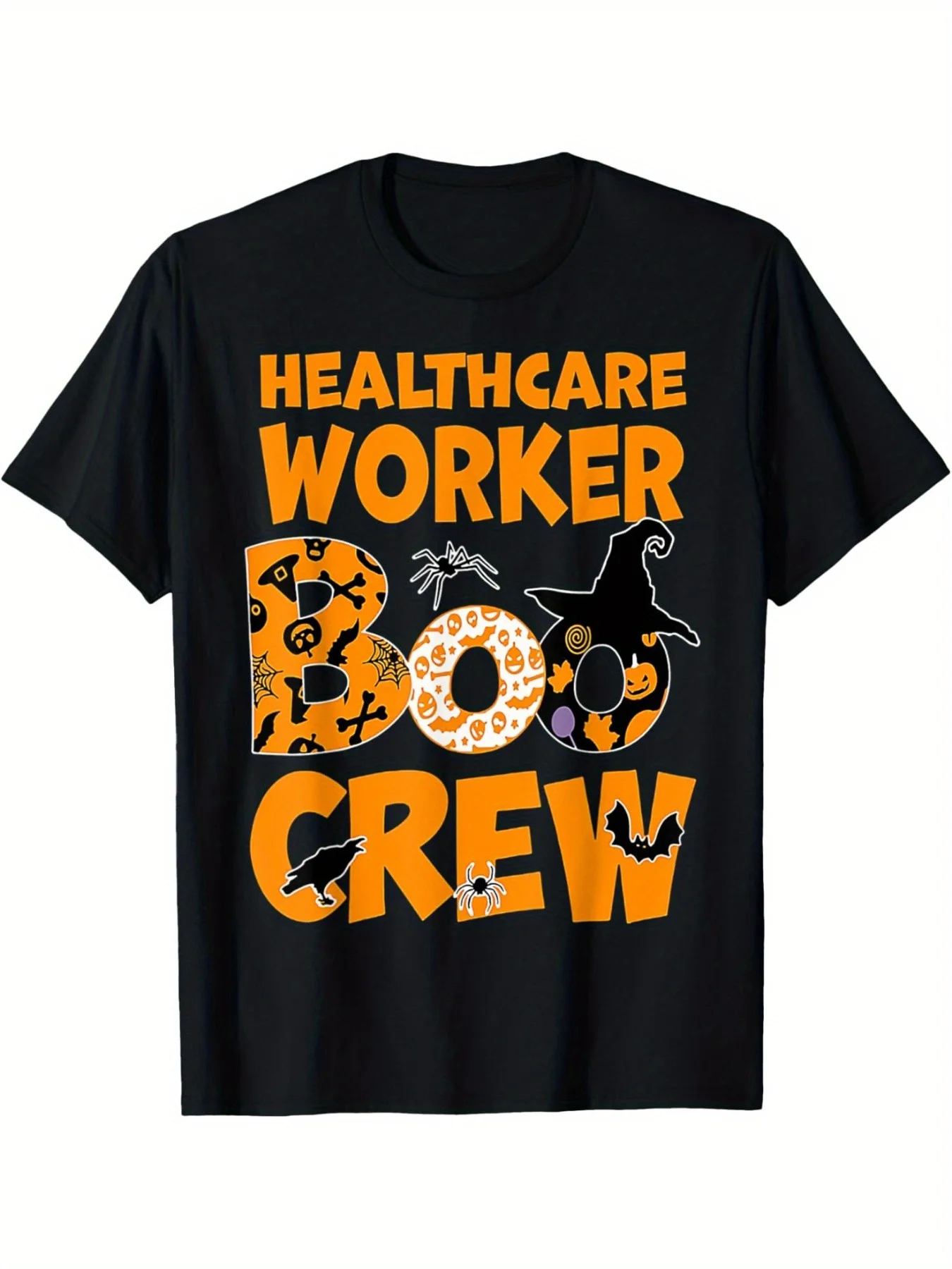 

Healthcare Worker "Boo Crew" Halloween T-Shirt - Summer Casual Short Sleeve Tee
