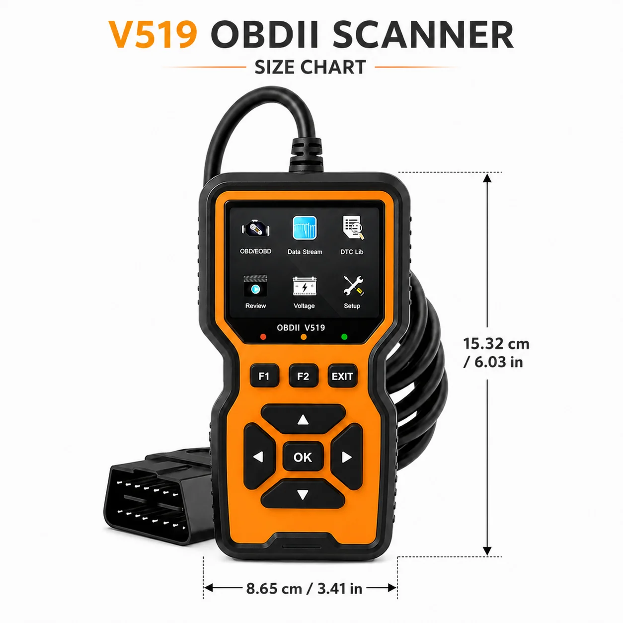 2026 New OBD2 Scanner, Silicone Button Car Diagnostic Tool, Engine Fault Code Reader & Eraser, Live Data Stream, I/M Readiness M