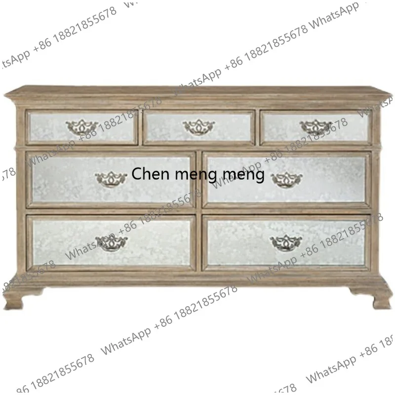 

American Vintage Oak Chest of Drawers French Antique Antique Storage Chest of Drawers Villa Furniture