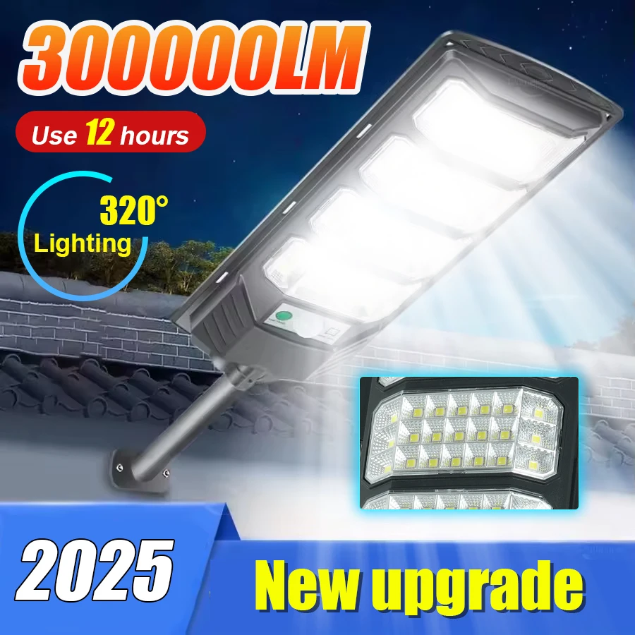 

Новое обновление 300000LM Супер Мощные светодиодные солнечные фонари Уличный фонарь с датчиком движения Ультра яркий солнечный уличный фонарь Солнечная фокусировка