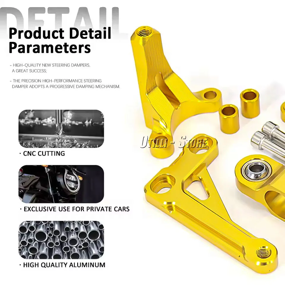 Steering Dampers for Honda CB1000R CB 1000 R CB 1000R Cb1000r 2018-2024 Motorcycle CNC Stabilize Damper Bracket Mounting Kit - view 3