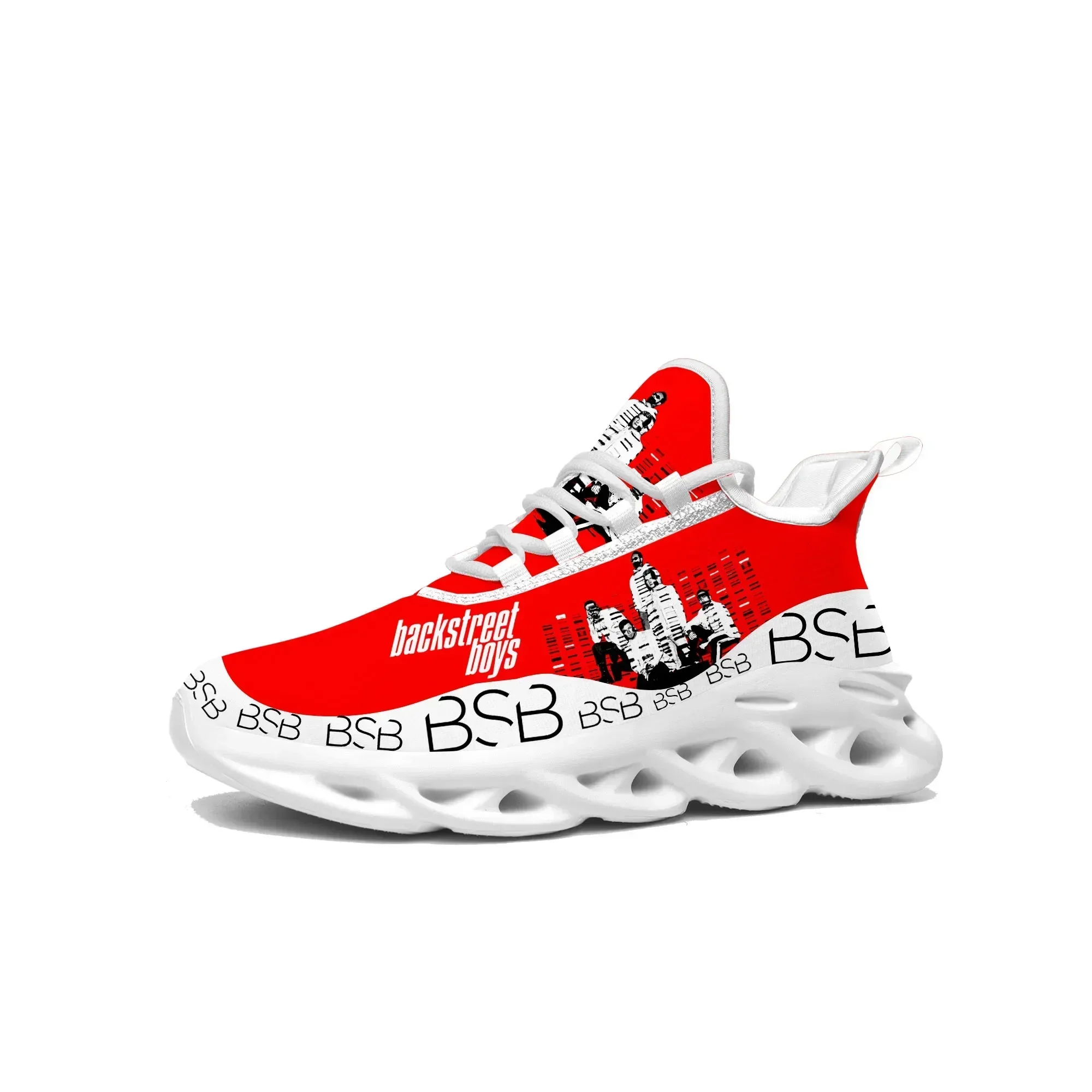 Backstreet Boys Band BSB Flats Sneakers Mens Womens Pop Sports Running Shoe Sneaker Lace Up Mesh Footwear Tailor-made Shoe White