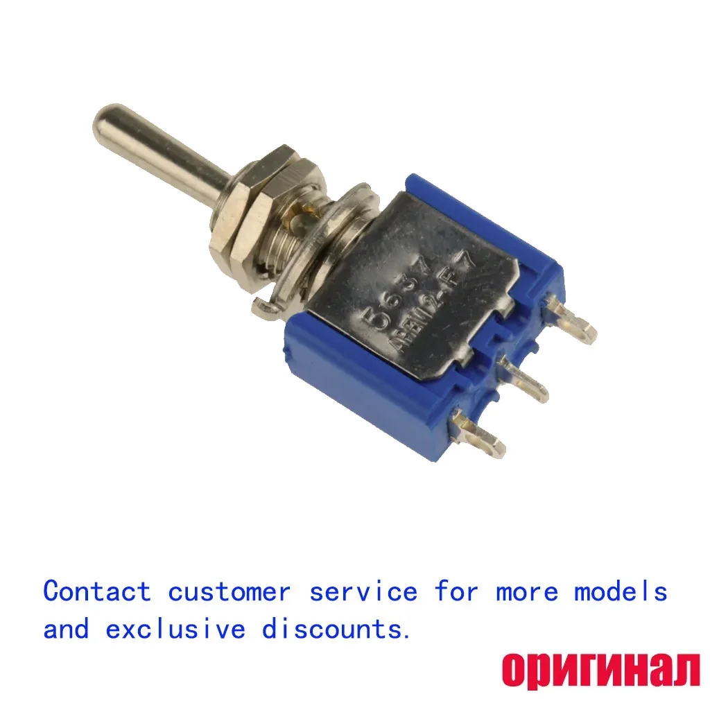 APEM 5637A SPDT Toggle Switch (ON)-OFF-(ON) 6A Panel Mount