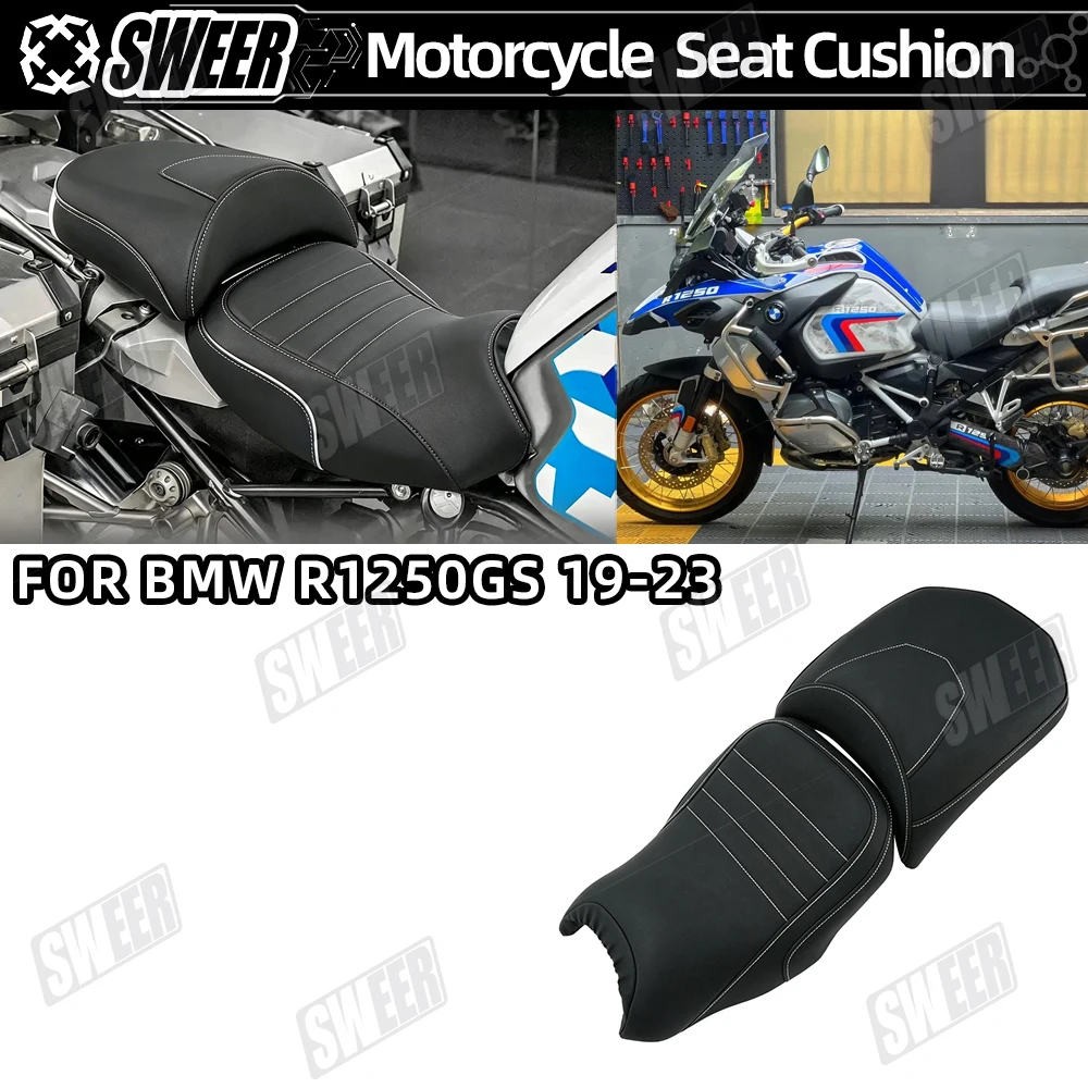 Motorcycle Split Rider Passenger Seat Cushion Suitable For BMW R1250GS R 1250 GS 2019‑2023 PU Leather Sponge Comfort Seat Parts