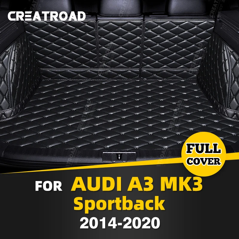 

Full Coverage Trunk Mat For Audi A3 sportback MK3 2014-2020 19 18 17 16 15 Car Boot Cover Pad Interior Protector Accessories