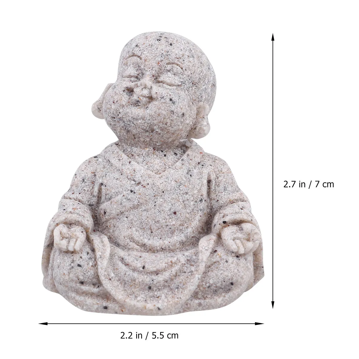 1Pcs Sandstone Resin Maitreya Buddha Statue Sculpture Fish Tank Aquarium Ornament Home Office Desk Decoration Buddha Figurines