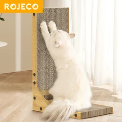 ROJECO Cat Scratcher Cat Scratching Board For Cats Toys L-Shaped Claw Grinding Scraper Mat Cat Furniture Protector Accesories