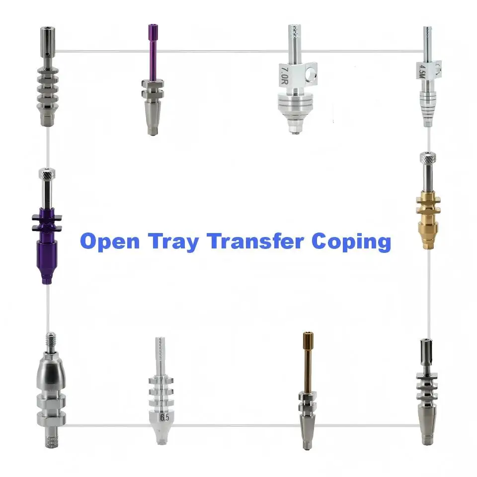 Titanium Open Tray Transfer Coping Dental Pick Up Impression Post For Accurate Implant Restorative Lab And Clinic Mold Making