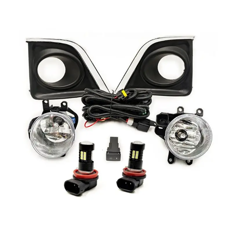 

AEA7-автомобильная передняя противотуманная фара, галогенная фара, бампер, светодиодная лампа в сборе, бусины для Toyota Corolla 2014-2017