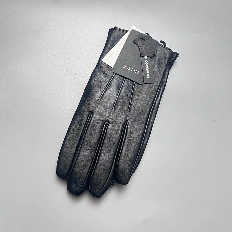 

Мужские перчатки из натуральной кожи, зимние, утепленные флисовой подкладкой, теплые, ветрозащитные, для защиты от холода, из овчины, для вождения и верховой езды