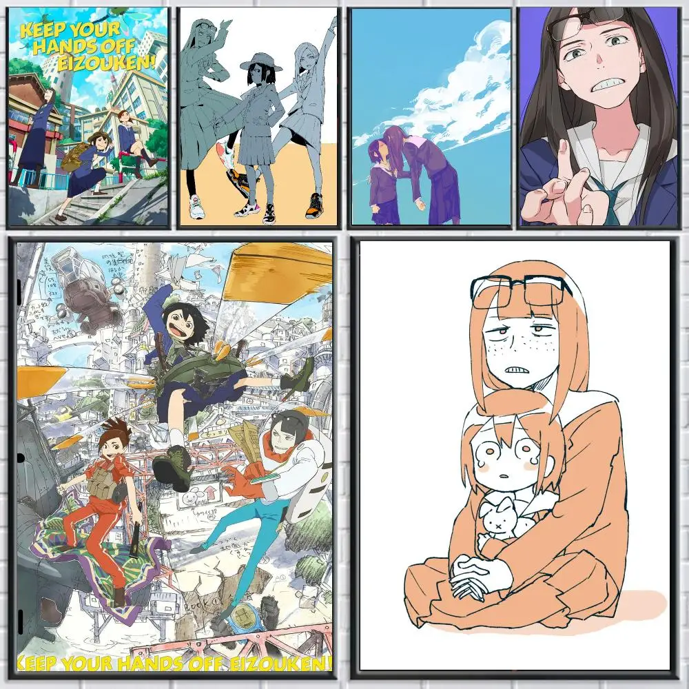 anime K-Keep Your Hands Off Eizouken-N Poster Peel and Stick Wall Art for Cafe Office Bar and Home Decoration