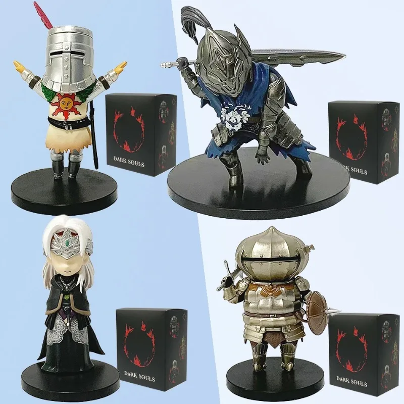 Dark Souls Q Version Figurine Collection, Action Figure Model, Anime Doll Desk Shelf Display Ornament, Collectible Gift for Fans