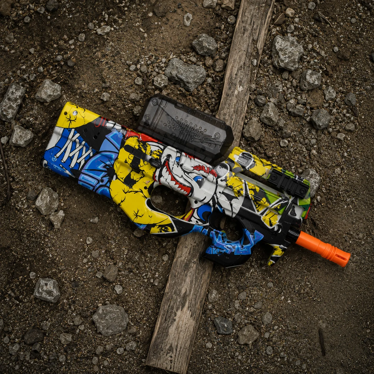 Outdoor P90 Hydrogel Toy Blaster Electric Rechargeable Replaceable Modular Battery (Bullets Not Included)