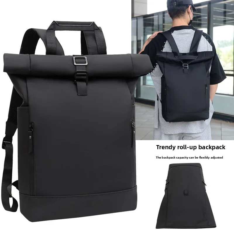 

Backpack Men's Roll Top Anti-splashing Business Computer Bag Commuter Backpack Fashion Trend