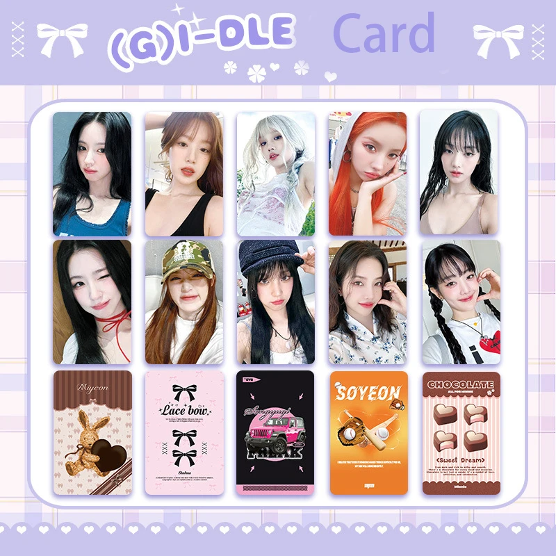 KPOP (G)I-DLE New Exquisite Korean Style Photo Card YUQI SoYeon ShuHua MINNIE MiYeon Fans Collection Gifts Star Surrounding Card