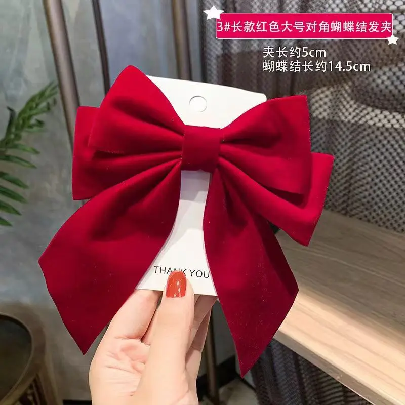 1 Hair clip for Girls Autumn-winter vintage velvet bow back hair clip Spring clip Hair accessories for girlfriend gifts suitable