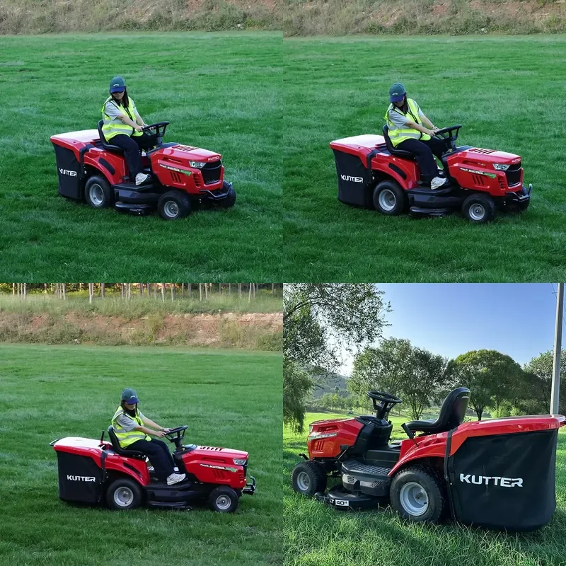 2026 CE 40-inch Lawn Tractor Mower Loncin V-twin 15 Hydrostatic Drive Ride-on Garden Tractor with Rear Grass Collection CE