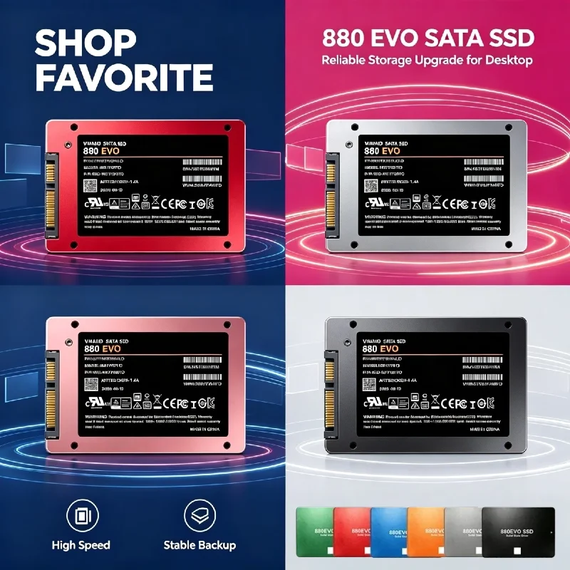 880 EVO SSD Original, 1TB, SATA 3, 2.5