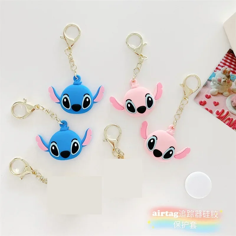 For Apple Airtags Case,Cute 3D Cartoon Stitch Silicone Protection Anti-lost Protective shell For AirTags Locator Tracker Cover