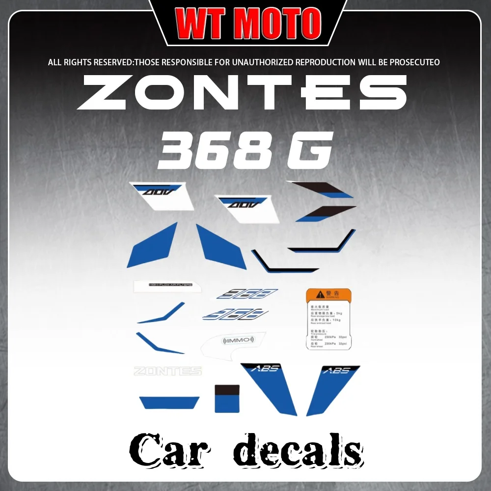 For 2024-2025 ZONTES 368-G full car decals 368G original car stickers flower hood tail skirt fender stickers for zontes 368g
