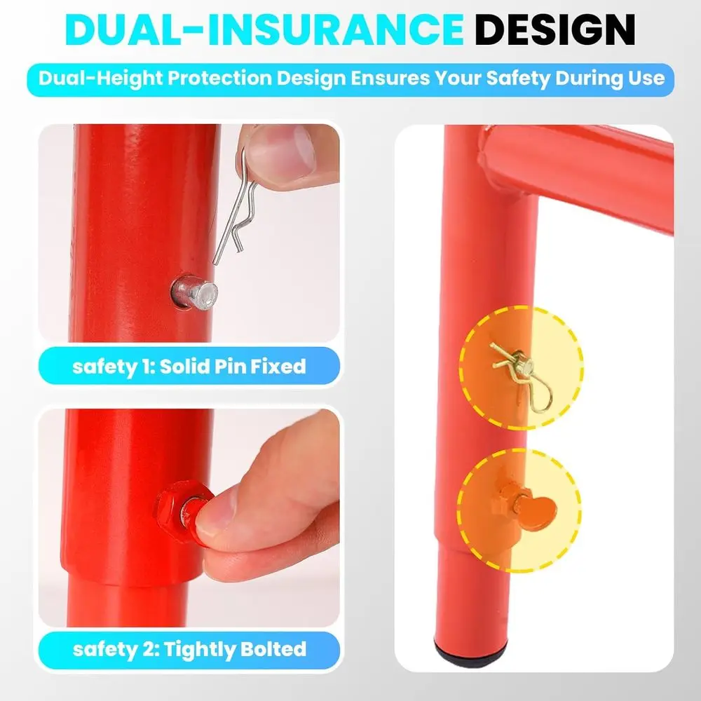 Foldable Scaffolding Platform, Multi-Purpose Work Platform Ladder, 5-Level Height Adjustable Scaffold, 72x17x34-56 Inch Scaffold