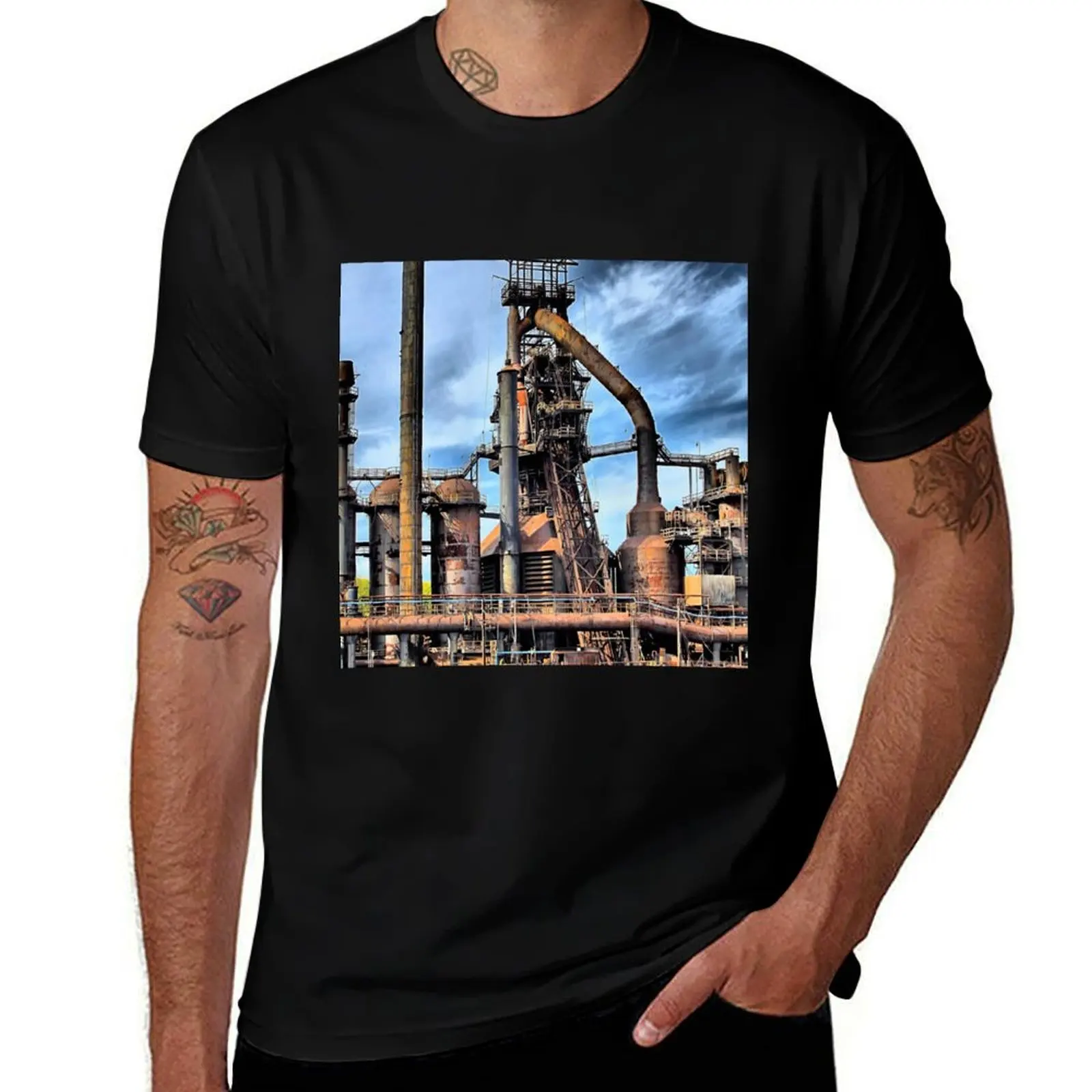 Steel Stacks - Bethlehem Pa. T-Shirt Holiday Party T-Shirt for Men