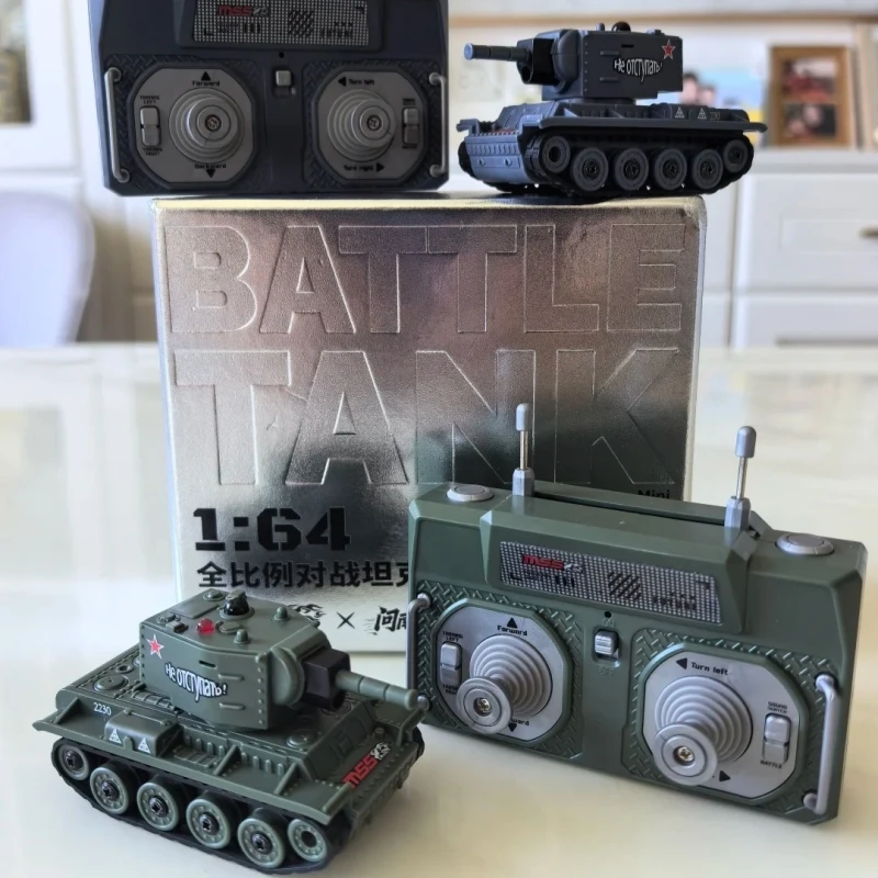 Nieuwe Mini Afstandsbediening Tank Volledige Proportionele Desktop Rc Battle Tanks Infrarood Tank Model Combat Desktop Jongen Verjaardag Speelgoed Geschenken
